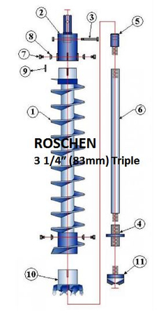 Thân cây ba lỗ rỗng 3 1 / 4inch